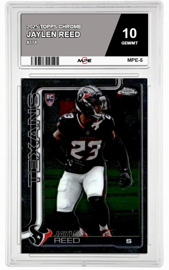 2025 TOPPS CHROME #374 JAYLEN REED MPE 10 GEM/MT — graded card auctioned from the MPE vault