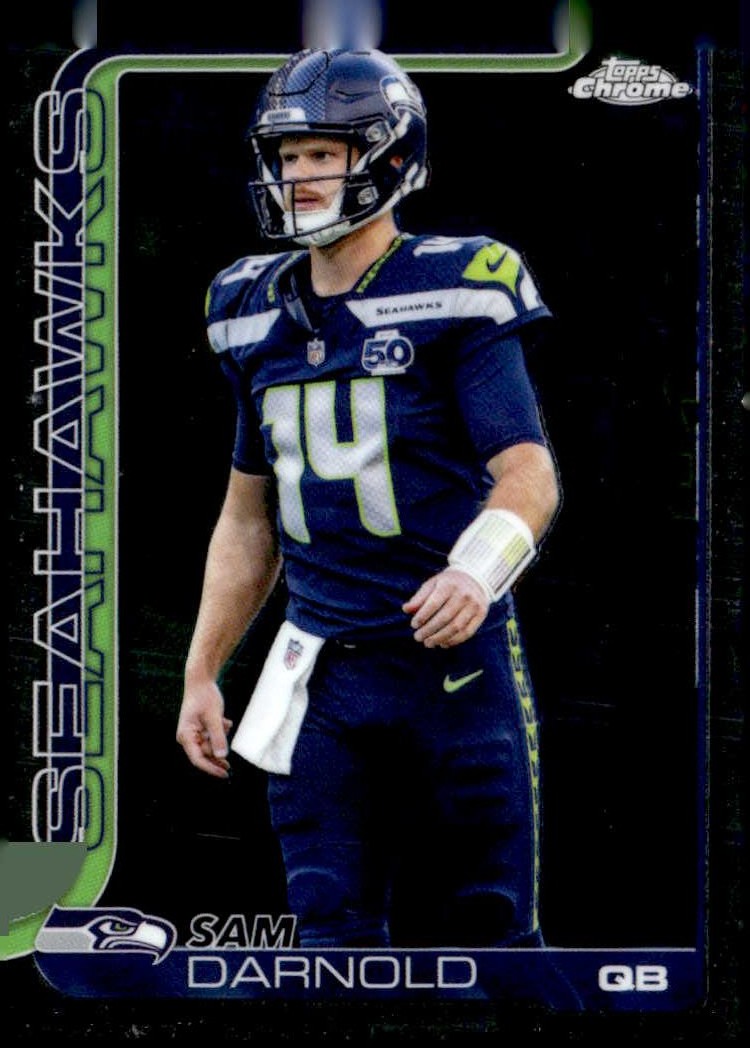 2025 Topps Chrome Sam Darnold graded slab