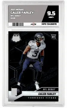 2021 MOSAIC NFL DEBUT #258 CALEB FARLEY MPE 9.5 MINT+ — graded card up for auction