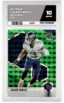 2021 MOSAIC GREEN MOSAIC #345 CALEB FARLEY MPE 10 GEM/MT — graded card up for auction
