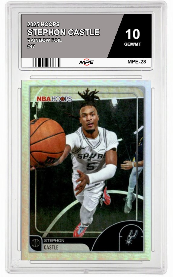 2025 HOOPS RAINBOW FOIL #47 STEPHON CASTLE MPE 10 GEM/MT — graded card auctioned from the MPE vault