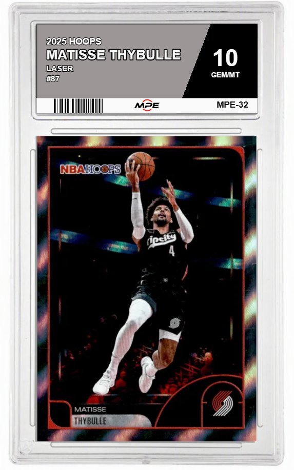 2025 HOOPS LASER #87 MATISSE THYBULLE MPE 10 GEM/MT — graded card auctioned from the MPE vault
