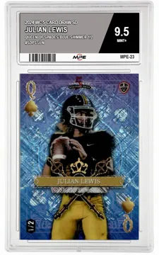 2024 WC 5 CARD DRAW SD QUEEN OF SPADES-BLUE SHIMMER 1/2 #SDPS-JLN JULIAN LEWIS MPE 9.5 MINT+ — graded card up for auction