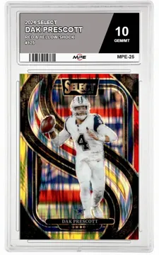 2024 SELECT RED & YELLOW SHOCK #125 DAK PRESCOTT MPE 10 GEM/MT — graded card up for auction