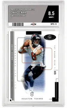 2002 FLEER HOT PROSPECTS SWEET SELECTIONS #1 DAVID CARR MPE 8.5 NM/MT+ — graded card up for auction