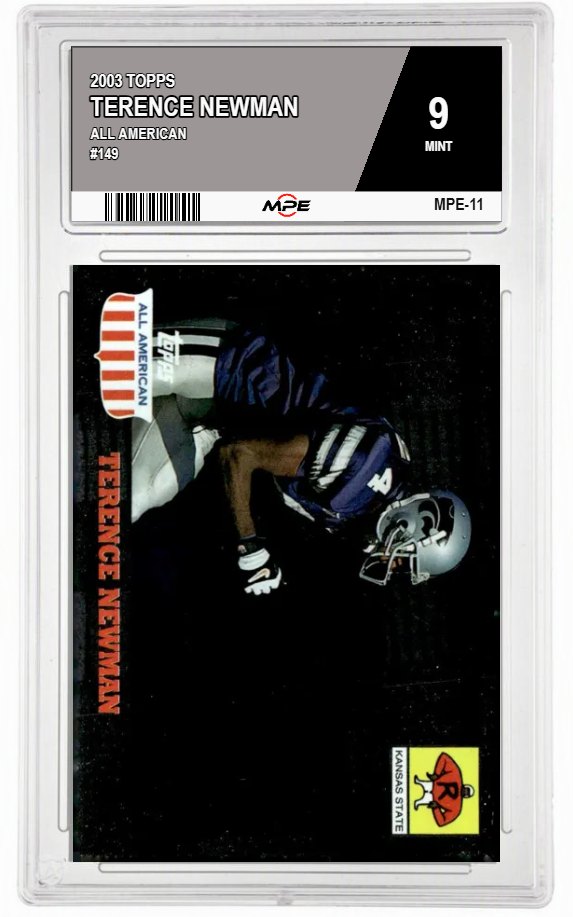2003 TOPPS ALL AMERICAN #149 TERENCE NEWMAN MPE 9 MINT — graded card up for auction
