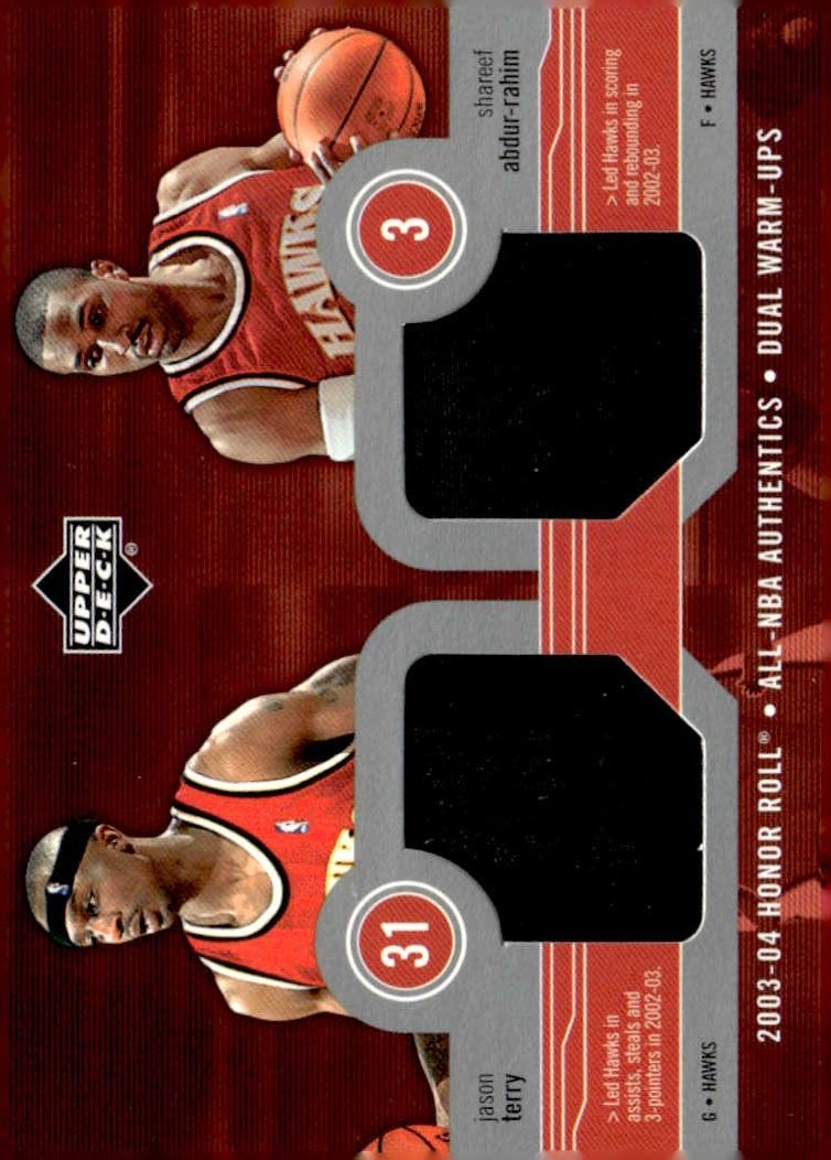 2003 U.D. Honor Roll J.Terry / S.Abdur-Rahim graded slab