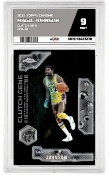 2025 TOPPS CHROME CLUTCH GENE #CG-28 MAGIC JOHNSON MPE 9 MINT — graded card up for auction