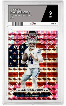 2024 MOSAIC NATIONAL PRIDE-PINK CAMO #253 DAK PRESCOTT MPE 9 MINT — graded card up for auction
