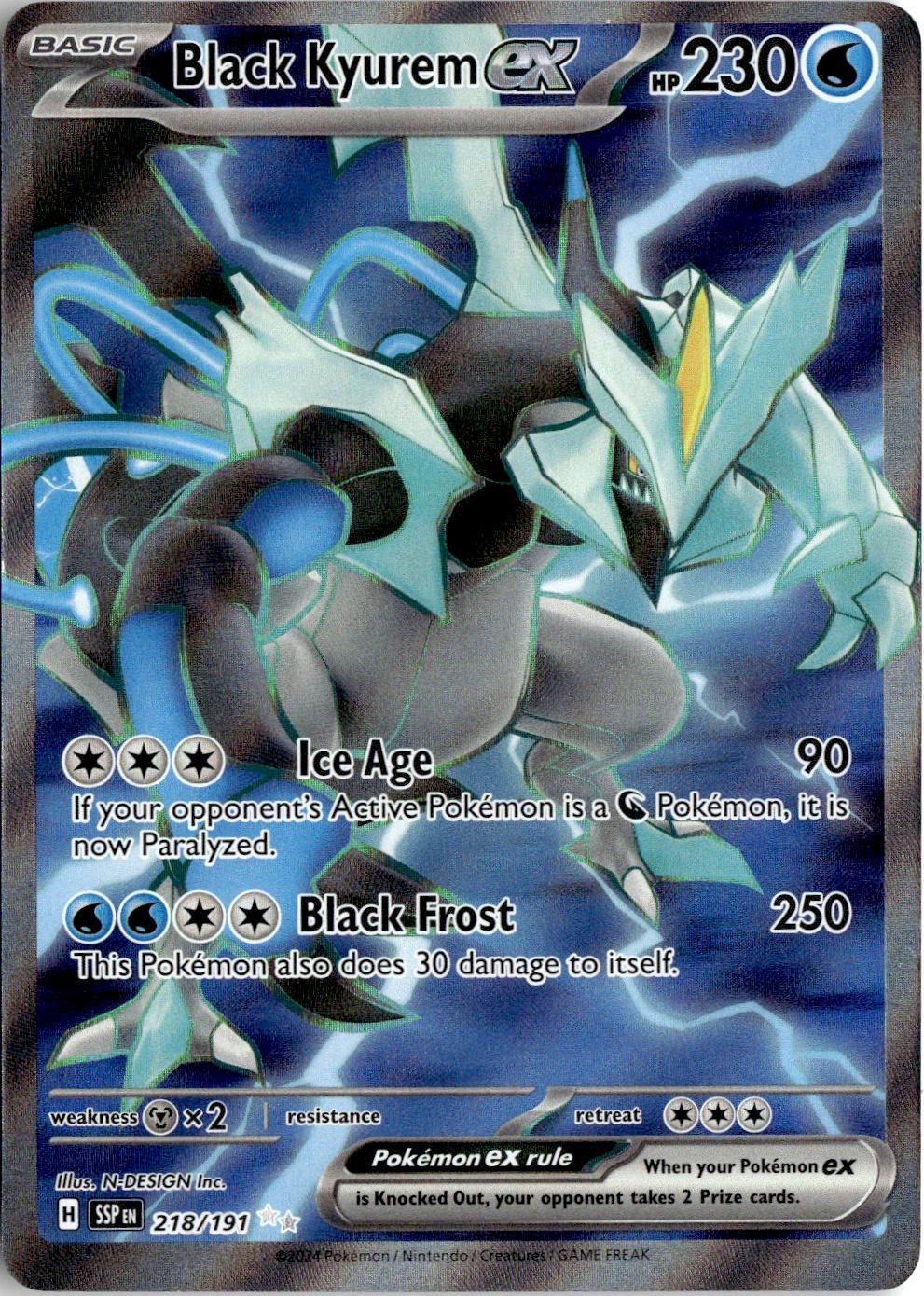 2024 Pokemon Scarlet And Violet Black Kyurem EX graded slab