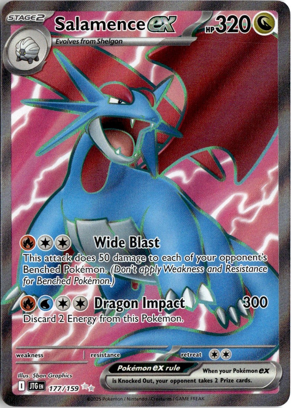 Salamence EX graded slab