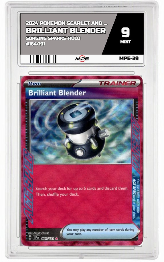 2024 POKEMON SCARLET AND VIOLET SURGING SPARKS-HOLO #164/191 Brilliant Blender MPE 9 MINT — graded card up for auction