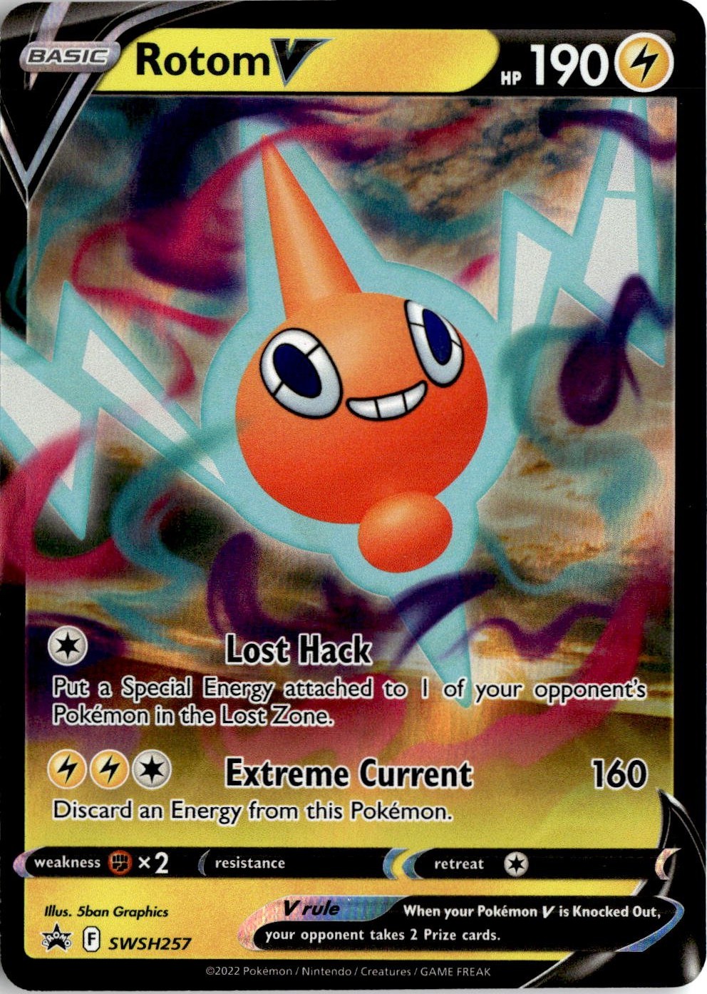 2019 Pokemon Sword And Shield Rotom V graded slab