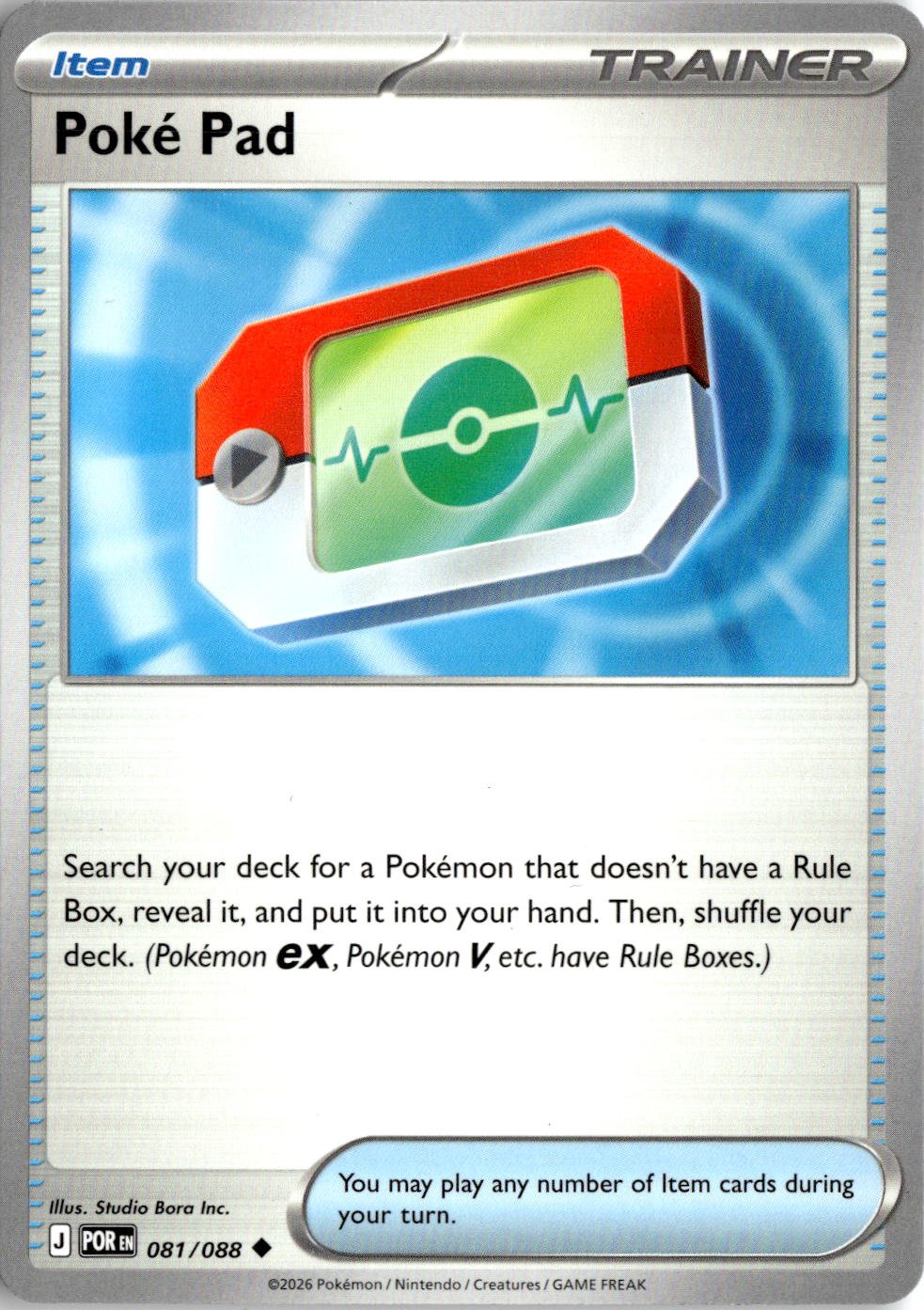 2026 Pokemon Mega Evolution Poke Pad graded slab