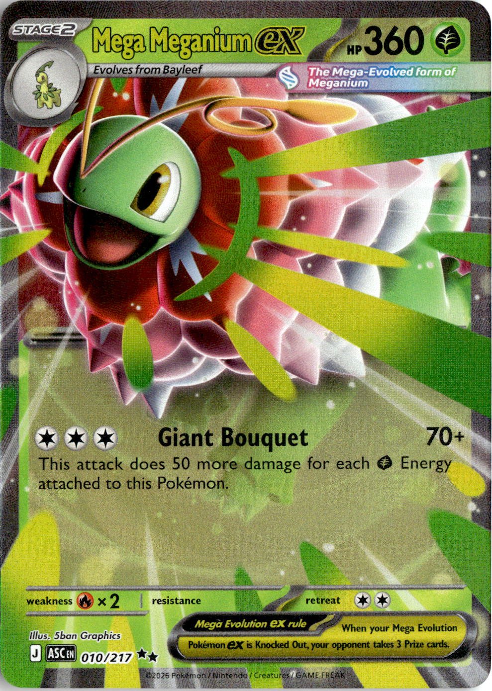 2026 Pokemon Mega Evolution Mega Meganium EX graded slab