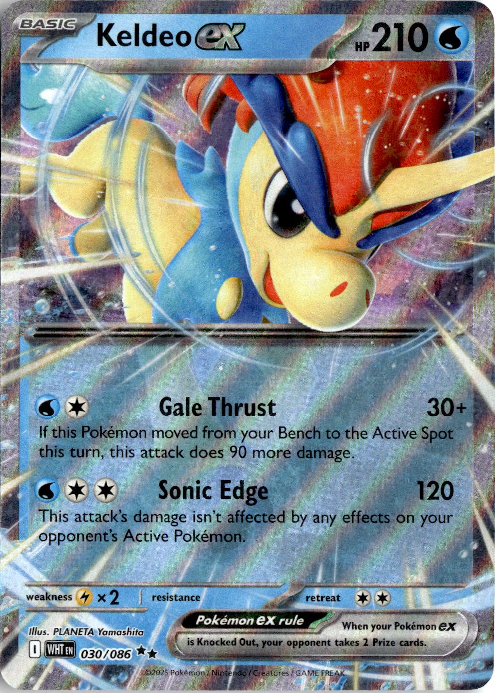 2025 Sv White Flare Keldeo Ex graded slab