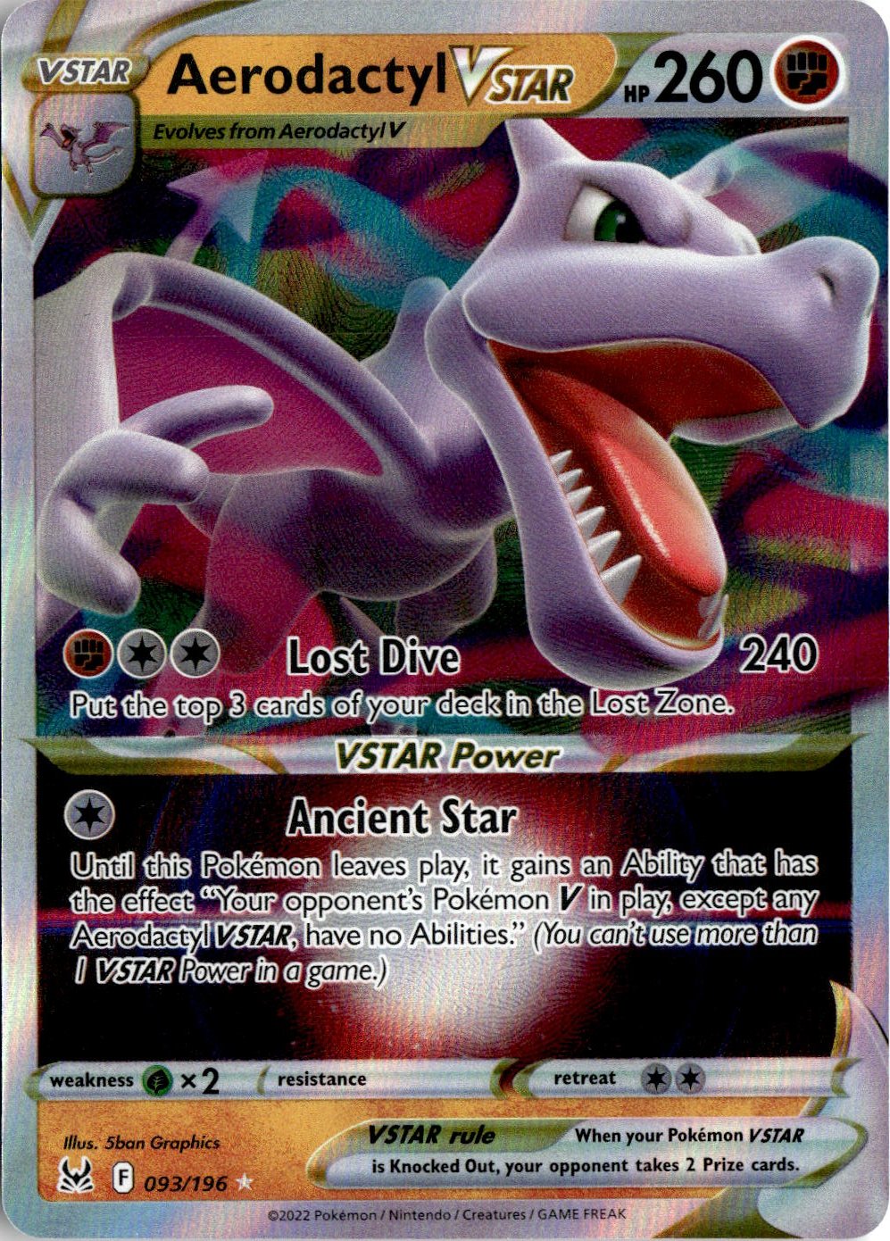 Aerodactyl VSTAR graded slab