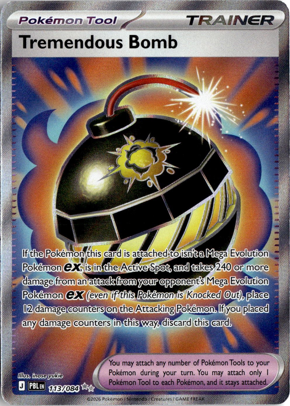 2026 Pokemon Mega Evolution Tremendous Bomb graded slab