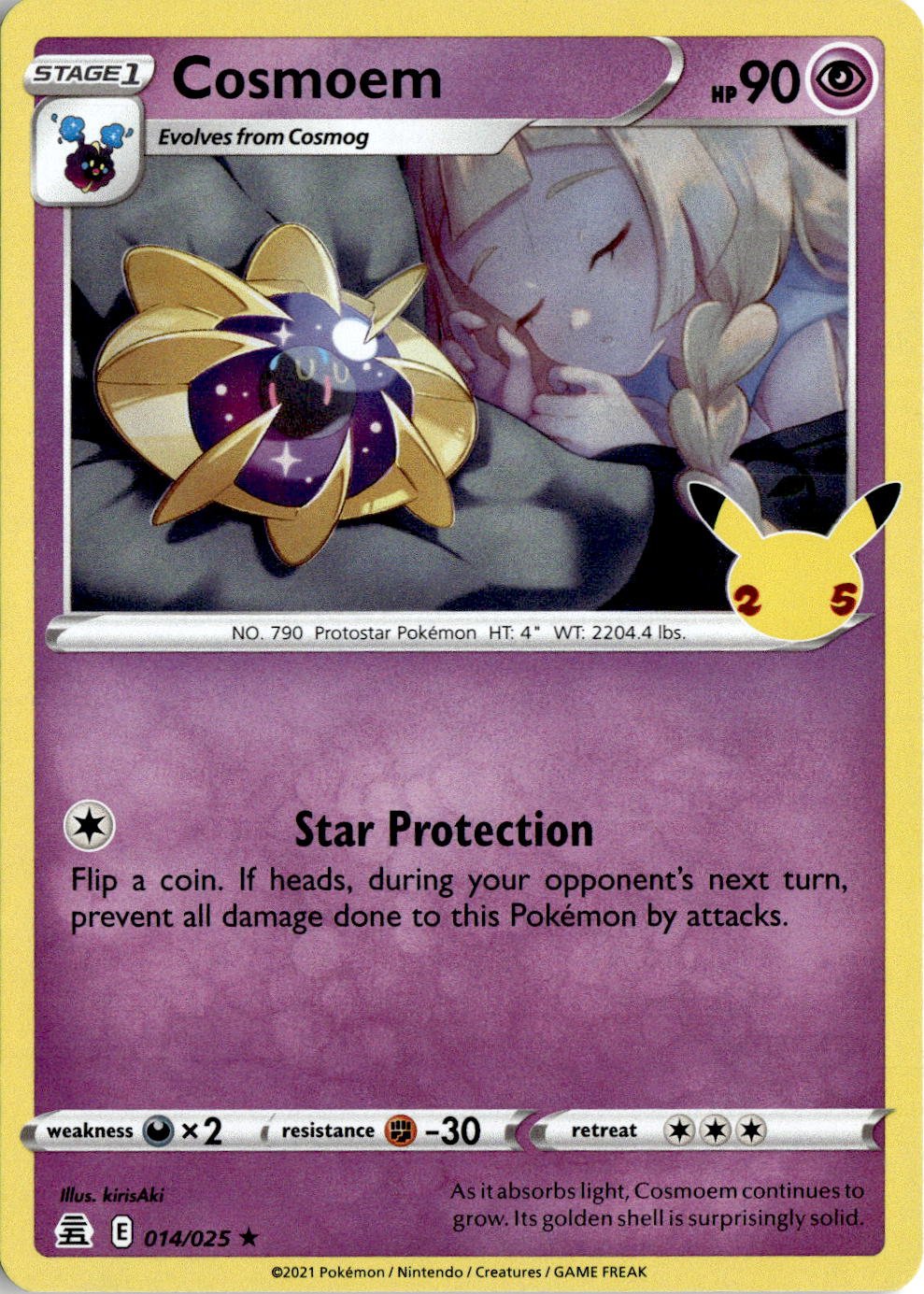 2021 Pokemon Sword And Shield Cosmoem graded slab
