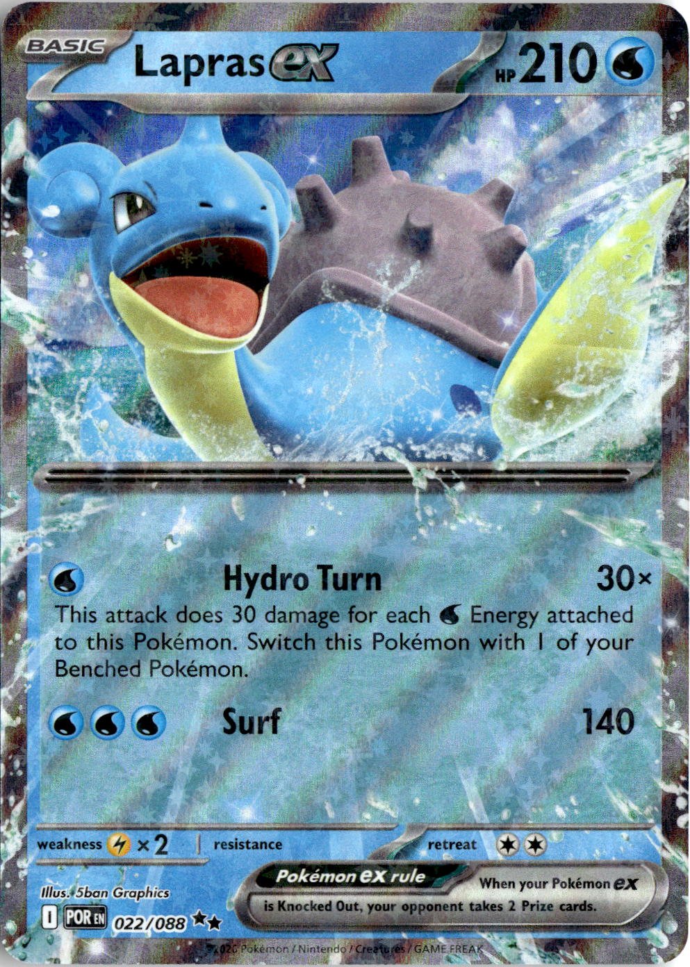 2026 Pokemon Mega Evolution Lapras EX graded slab