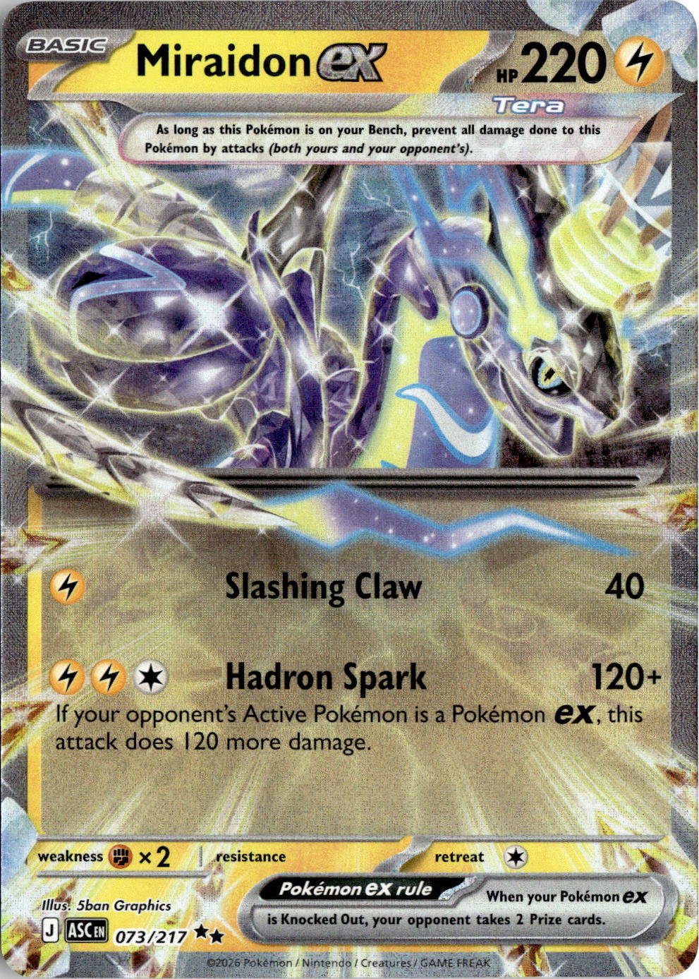 2026 Pokemon Mega Evolution Miraidon EX graded slab