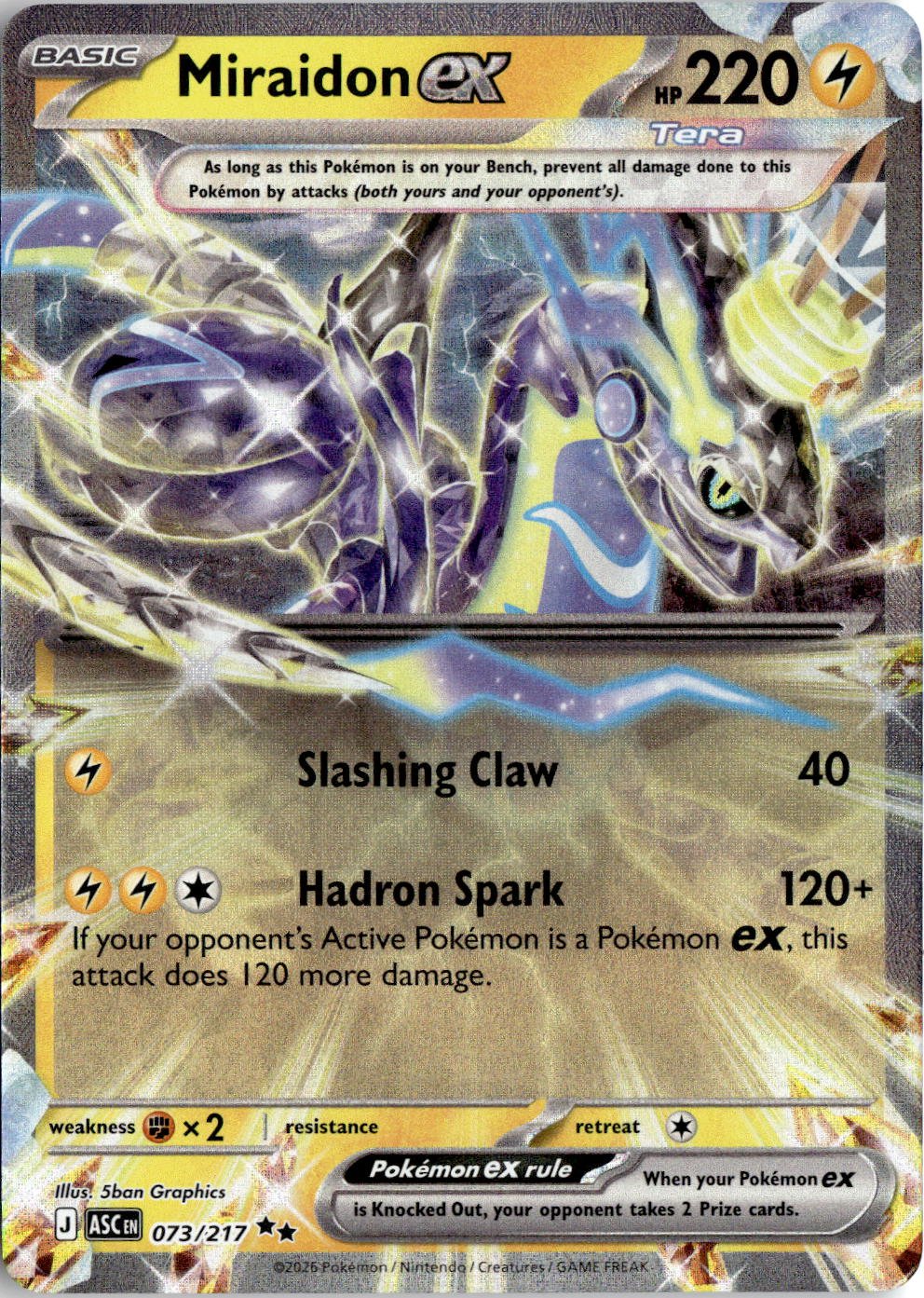 Miraidon EX graded slab
