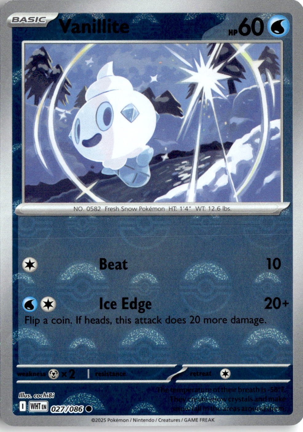 2025 Pokemon Scarlet And Violet Vanillite graded slab