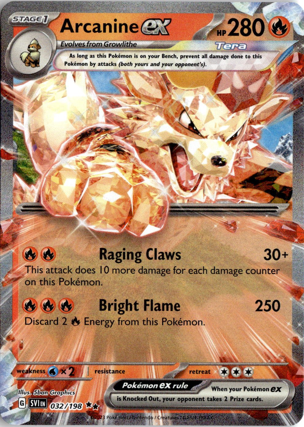 Arcanine EX graded slab