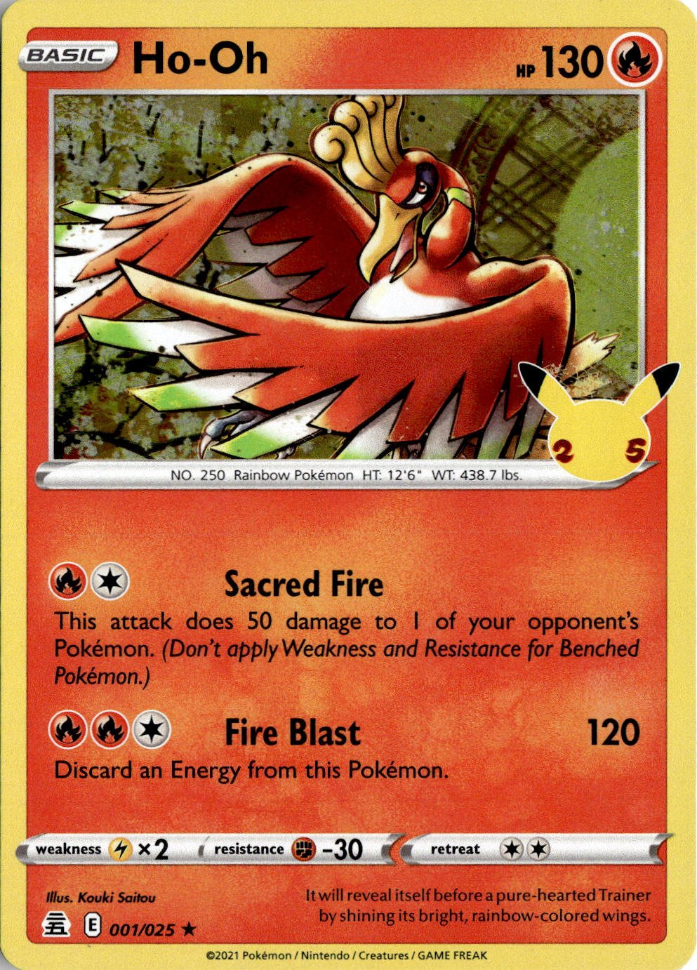 2021 Pokemon Sword And Shield Ho-Oh graded slab
