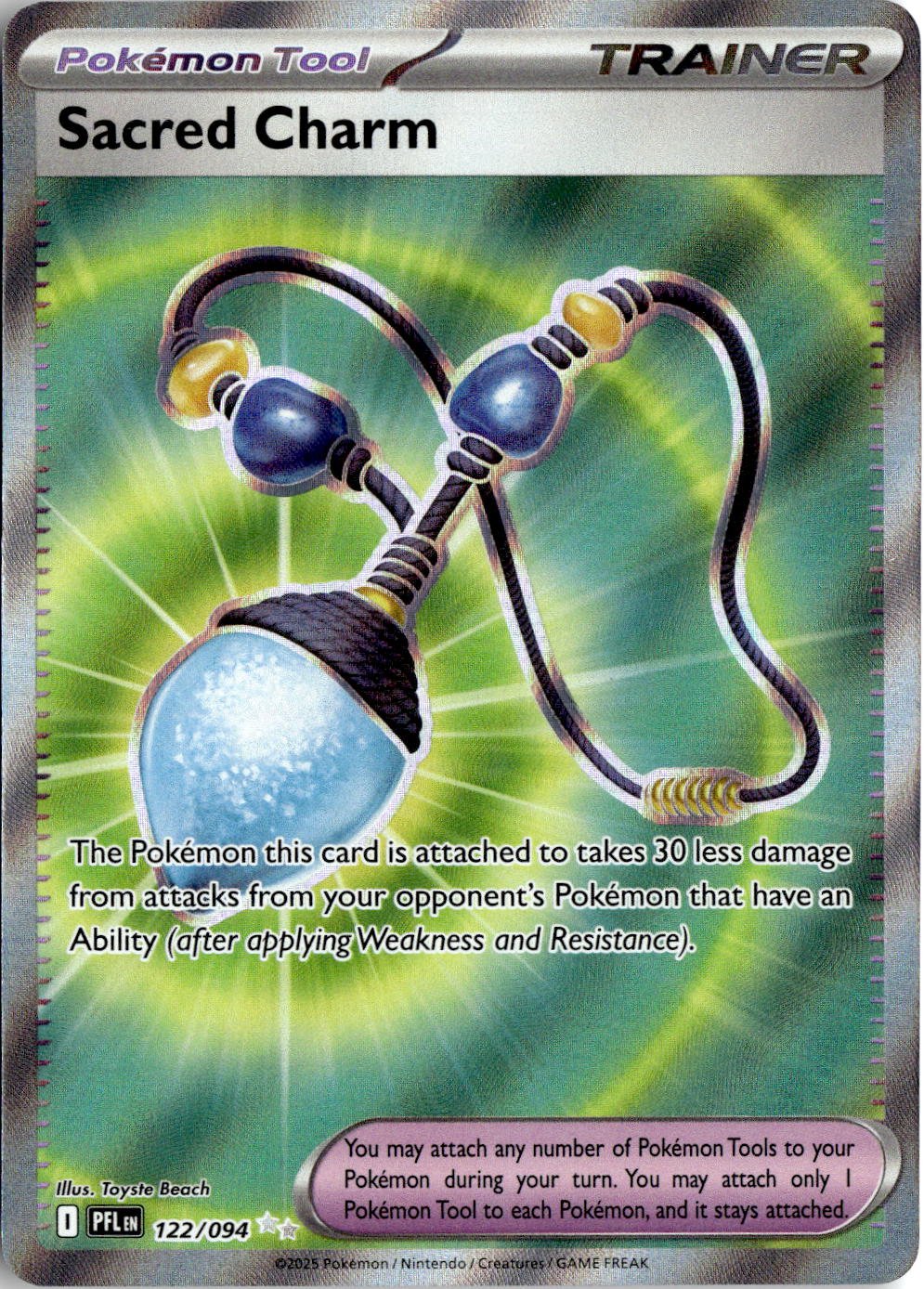2025 Pokemon Mega Evolution Sacred Charm graded slab