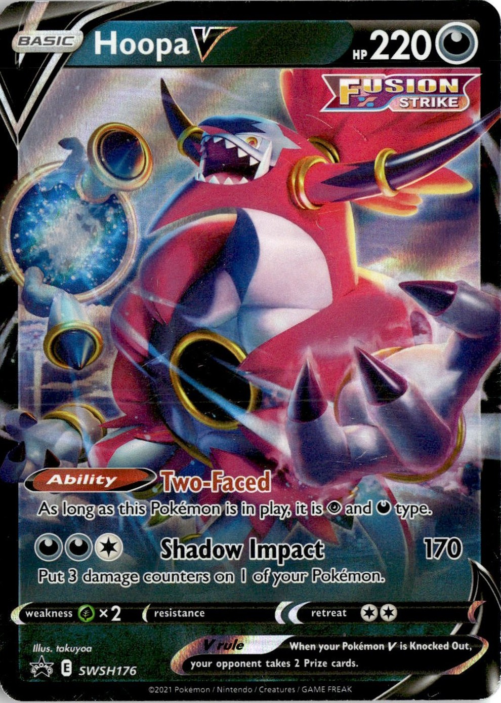 2019 Pokemon Sword And Shield Hoopa V graded slab
