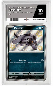 2022 POKEMON SCARLET AND VIOLET PROMOS-HOLO #071 MASCHIFF MPE 10 GEM/MT — graded card up for auction