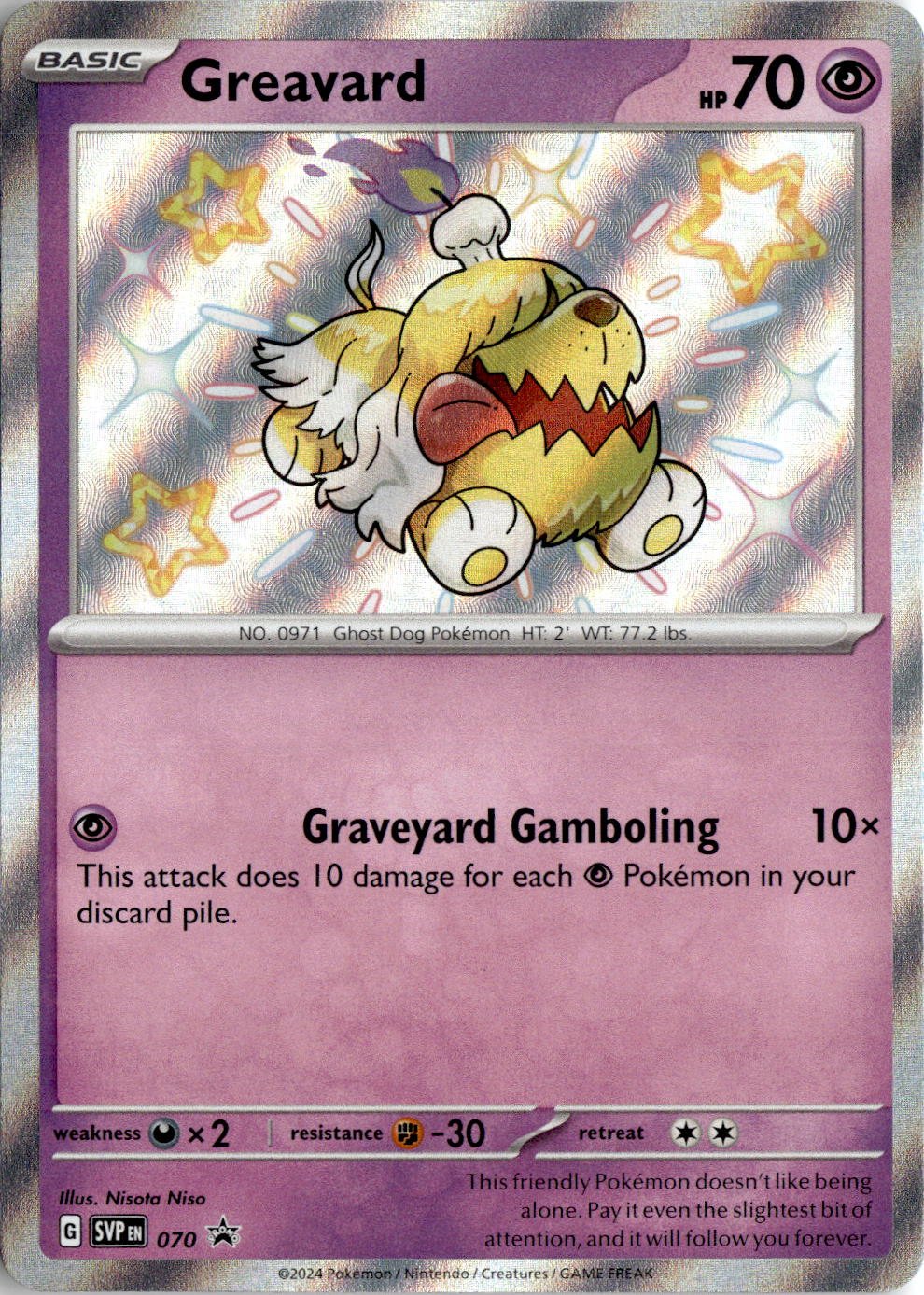 2024 Pokemon Scarlet And Violet Greavard graded slab