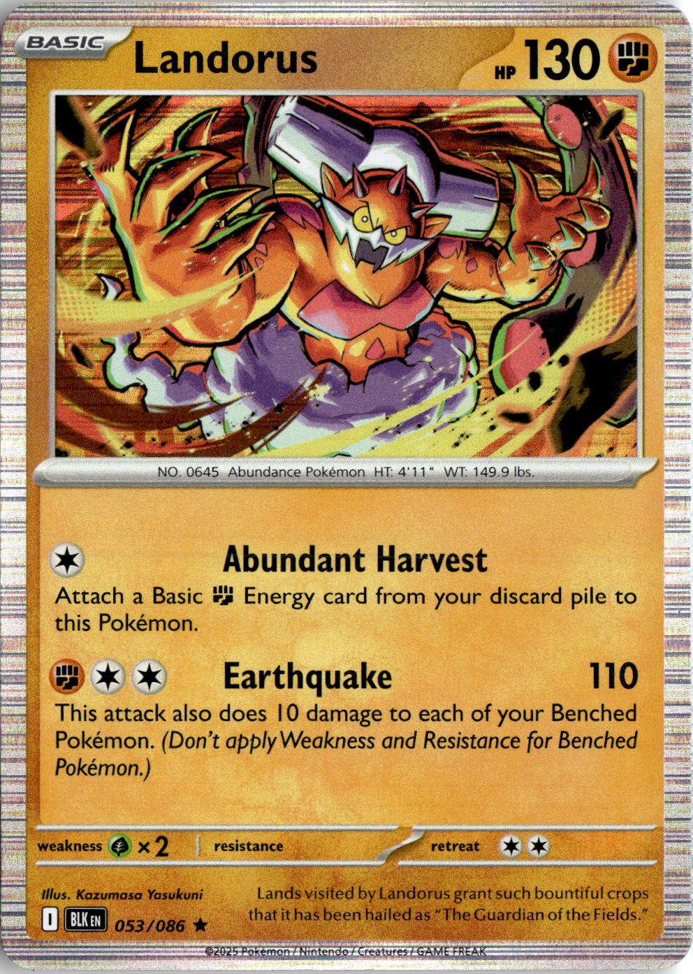 2025 Pokemon Scarlet And Violet Landorus graded slab