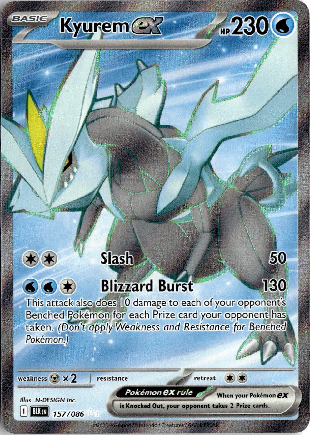 Kyurem Ex graded slab