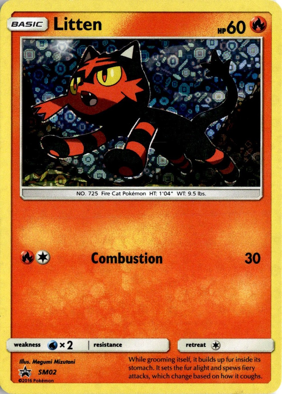 2017 Pokemon Sun And Moon Litten graded slab