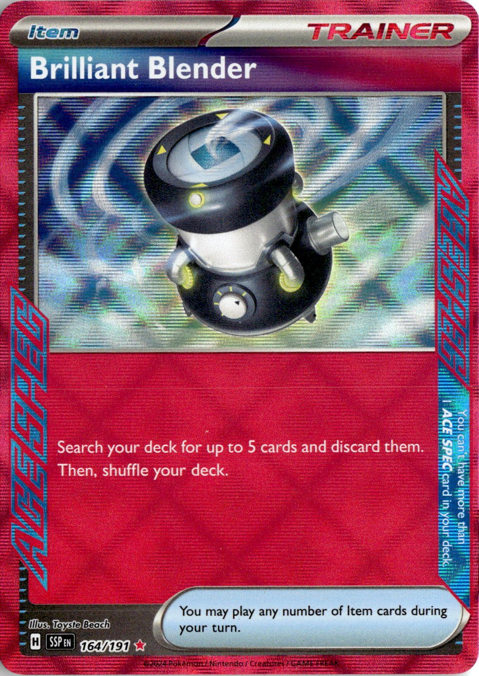 2024 Pokemon Scarlet And Violet Brilliant Blender graded slab