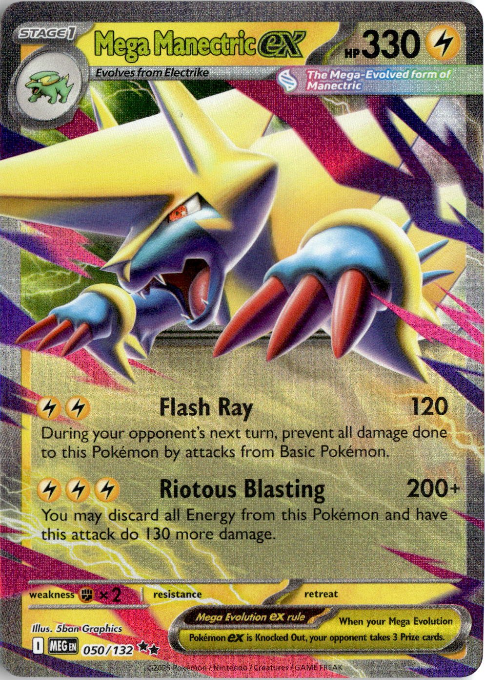 2025 Pokemon Mega Evolution Mega ManectricEX graded slab