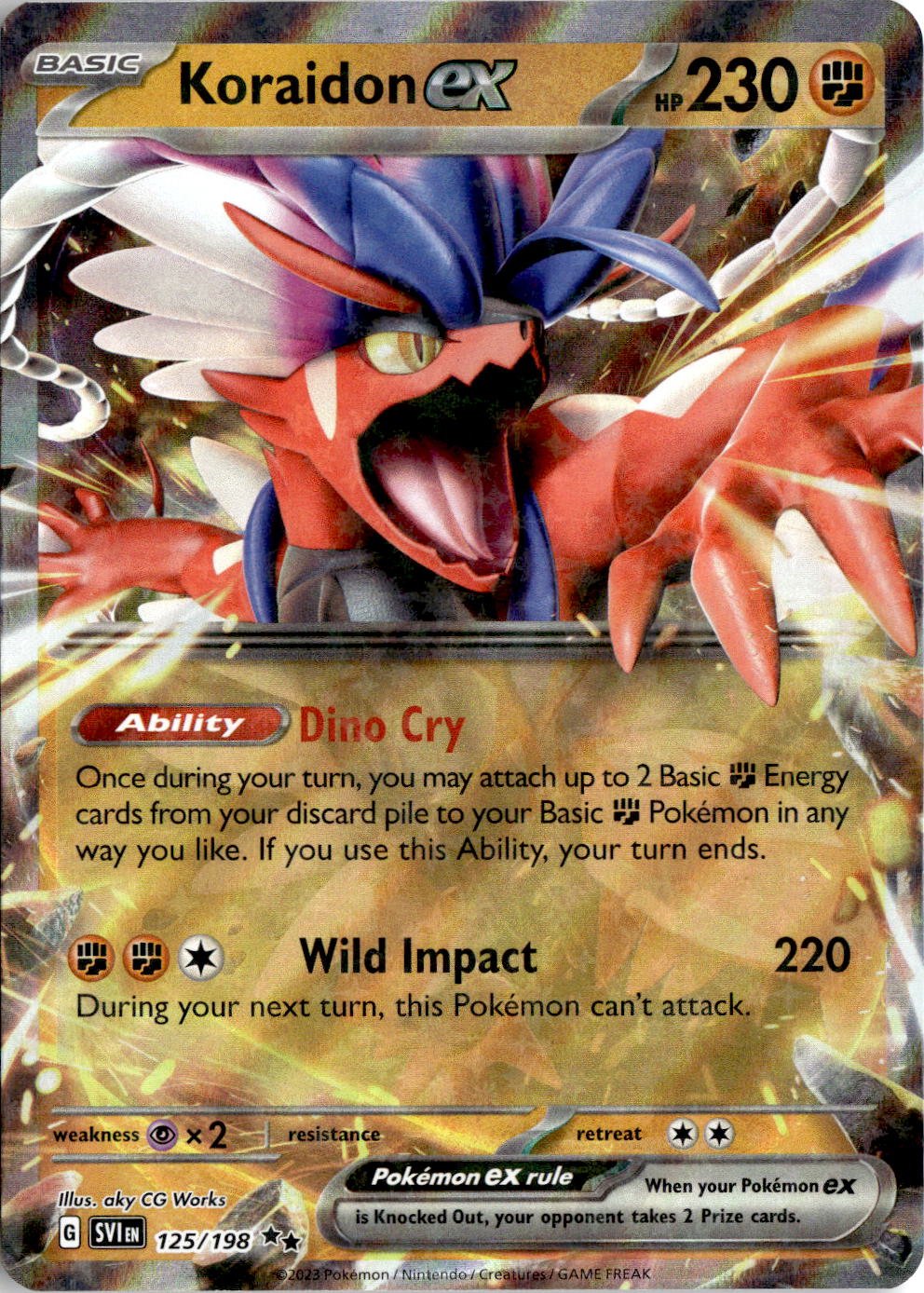 2023 Pokemon Scarlet And Violet Koraidon Ex graded slab
