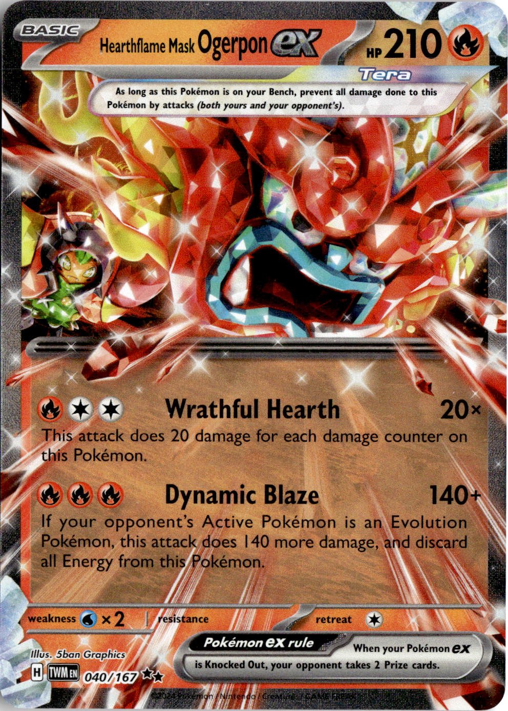 2024 Pokemon Scarlet And Violet Hearthflame Mask OgerponEX graded slab
