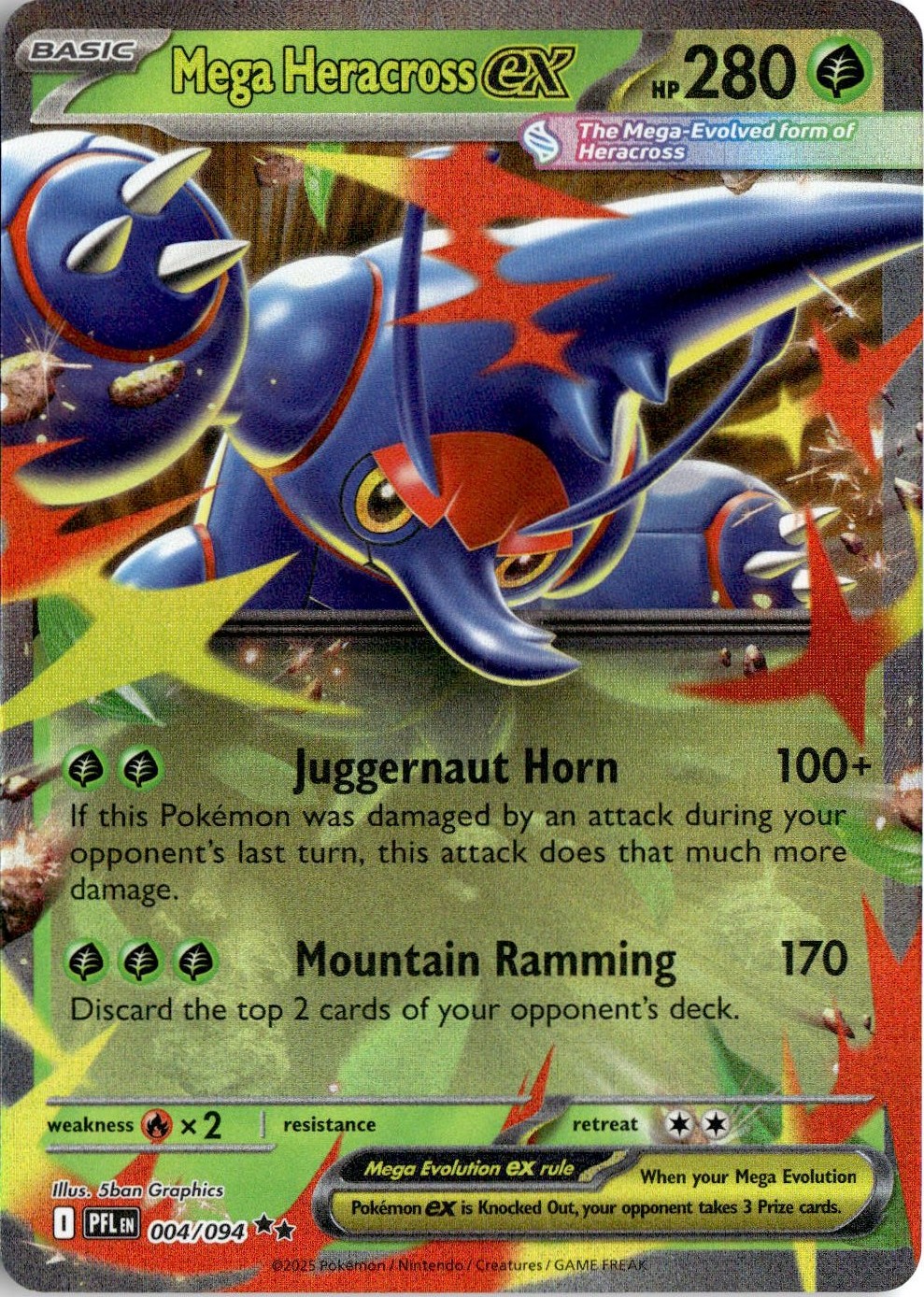 2025 Pokemon Mega Evolution Mega HeracrossEX graded slab