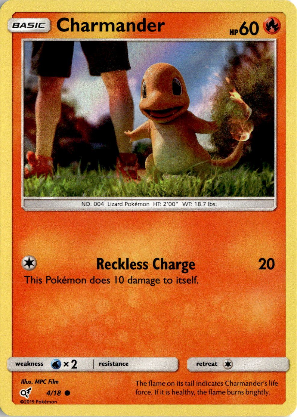 2019 Pokemon Sun And Moon Charmander graded slab