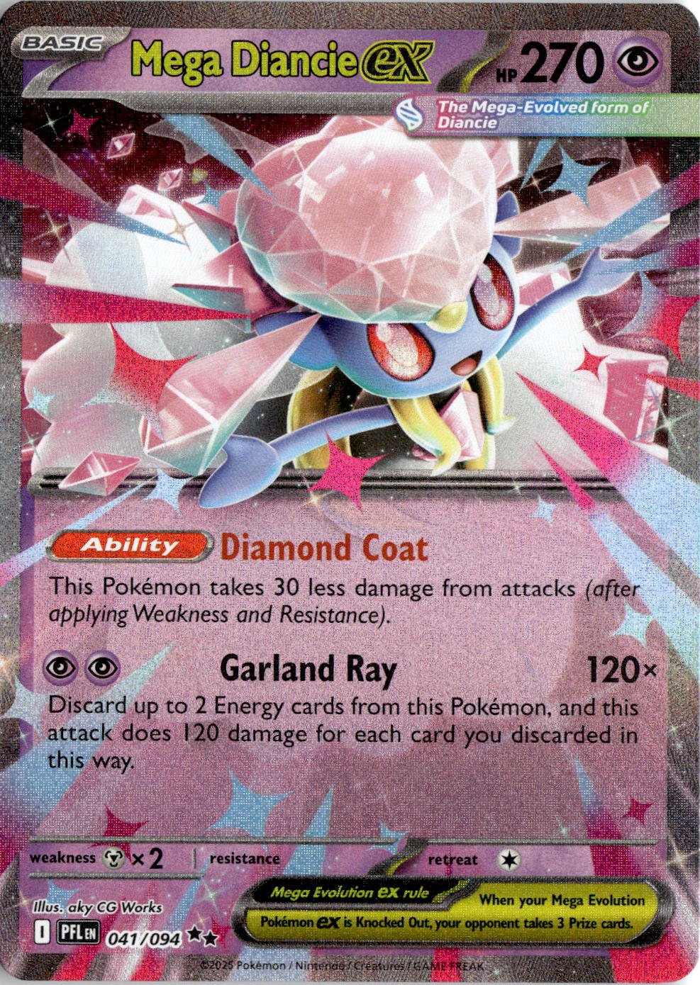 2025 Pokemon Mega Evolution Mega Diancie Ex graded slab