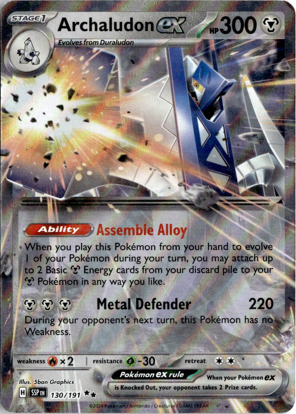 2024 Pokemon Scarlet And Violet ArchaludonEX graded slab