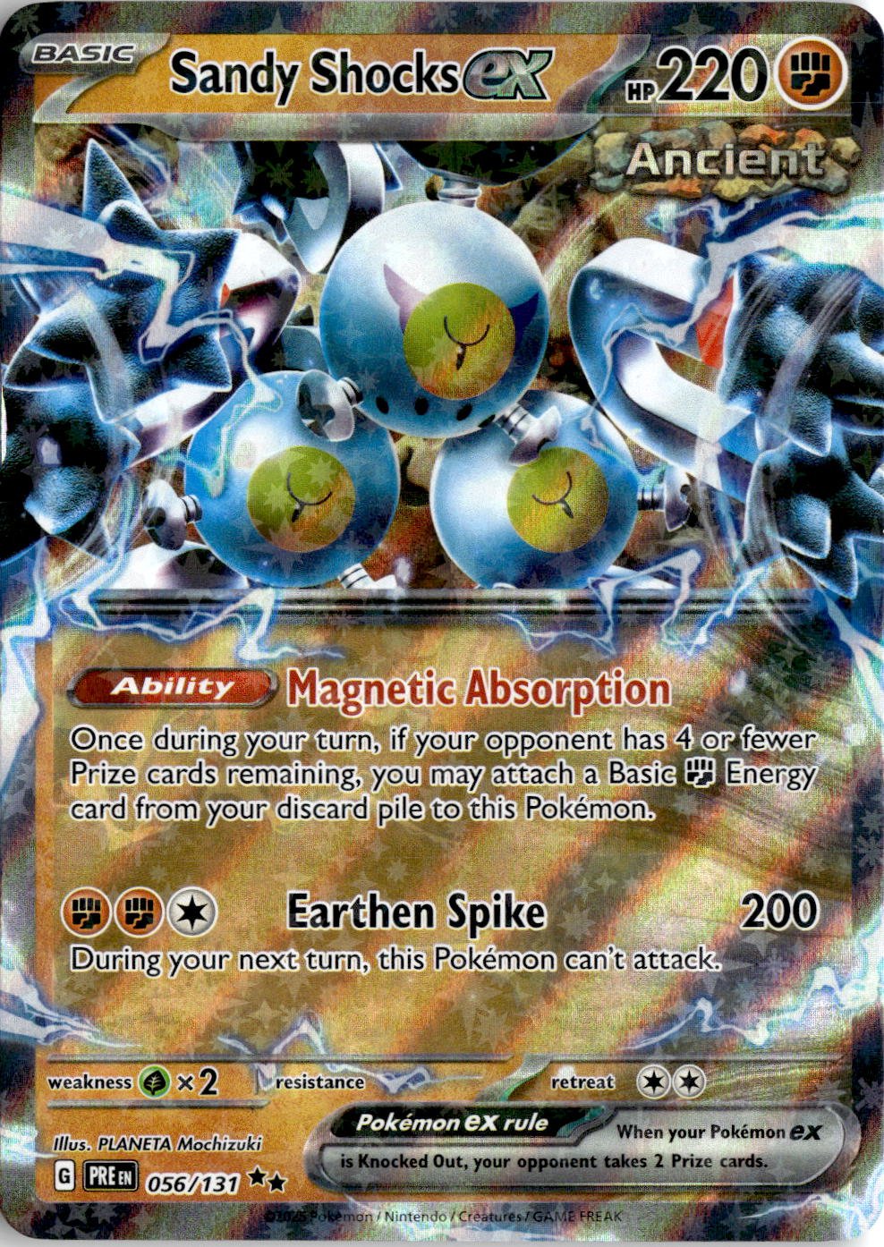 2025 Pokemon Scarlet And Violet Sandy Shocks Ex graded slab