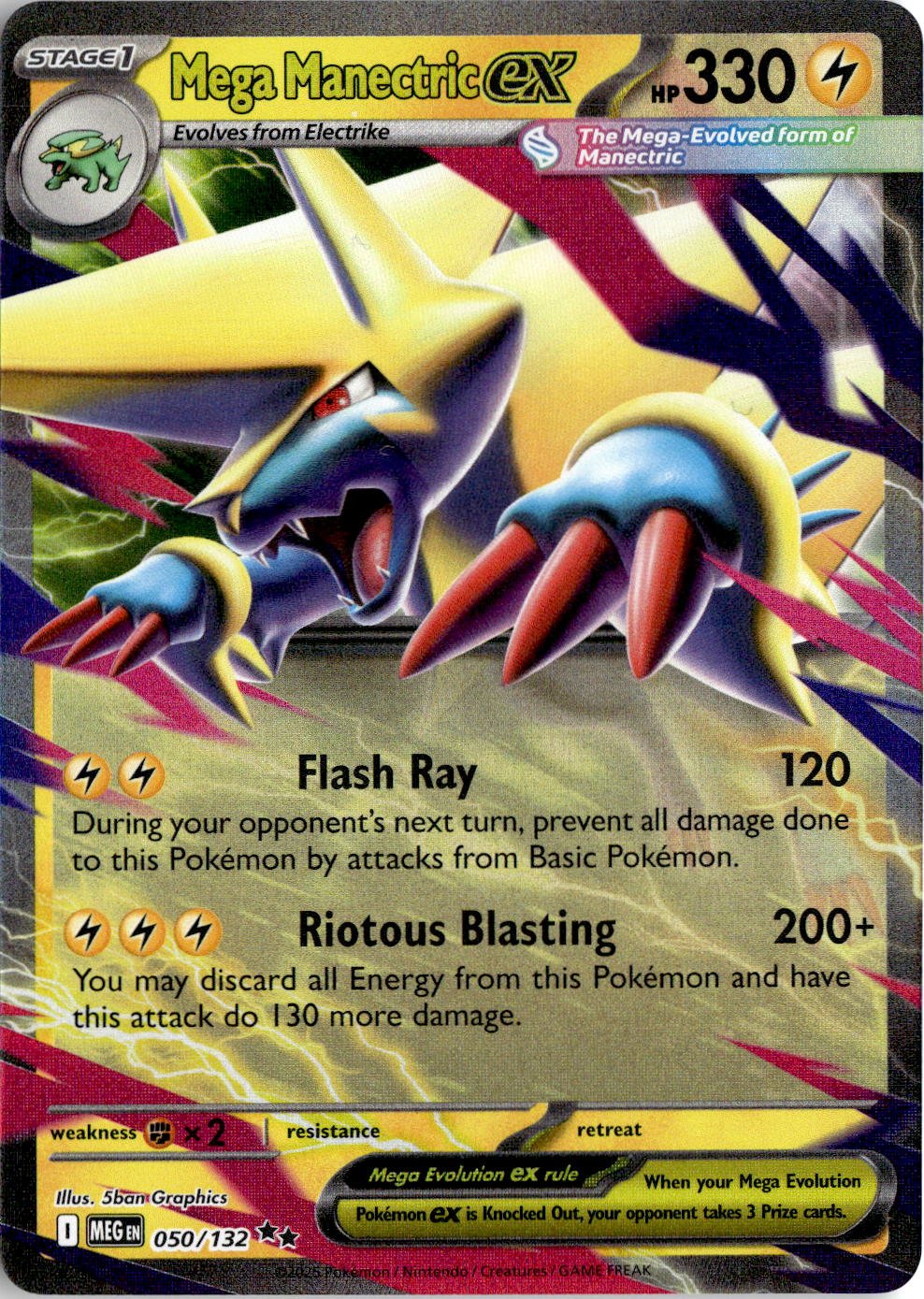 2025 Pokemon Mega Evolution Mega ManectricEX graded slab