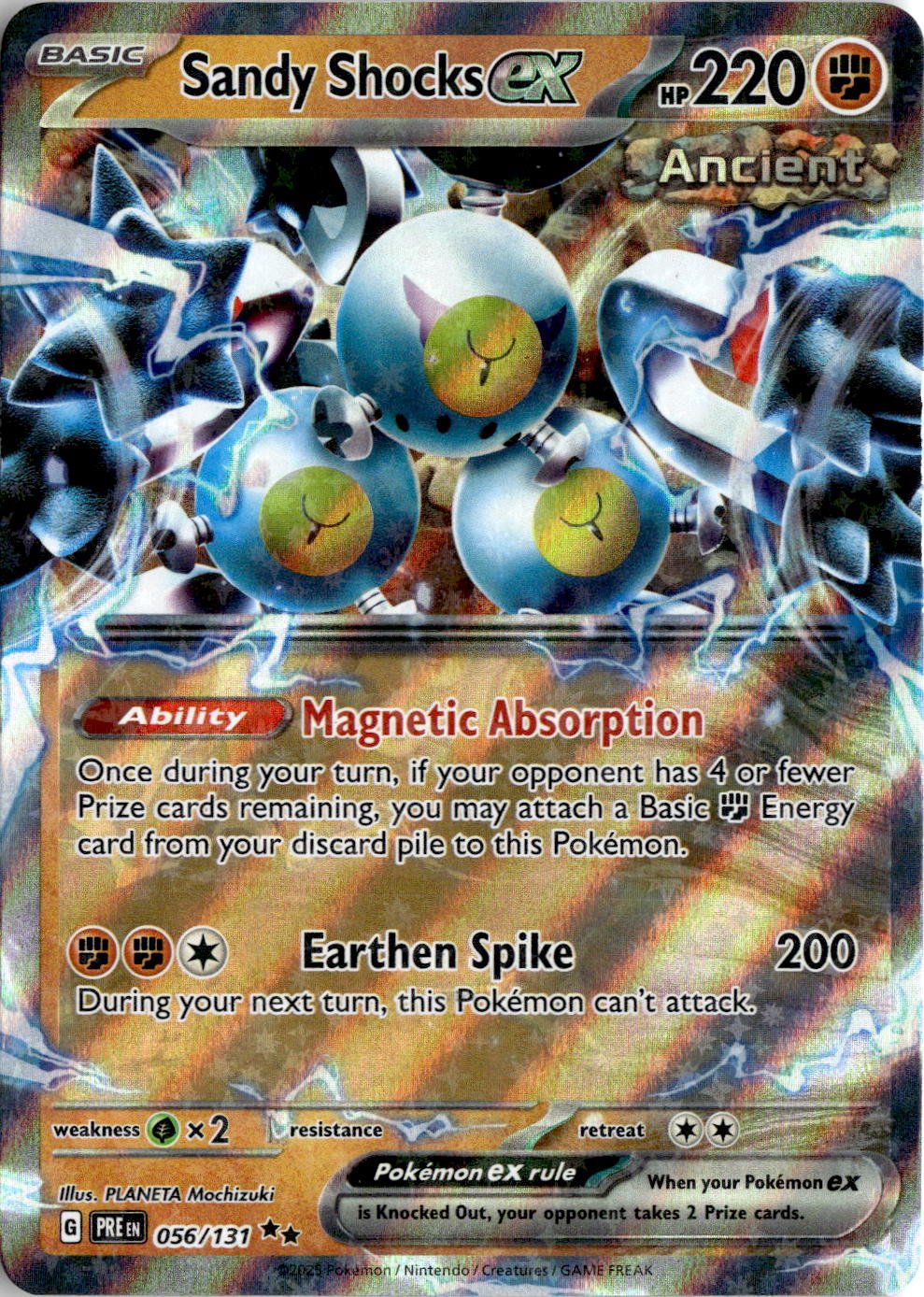 2025 Pokemon Scarlet And Violet Sandy Shocks Ex graded slab