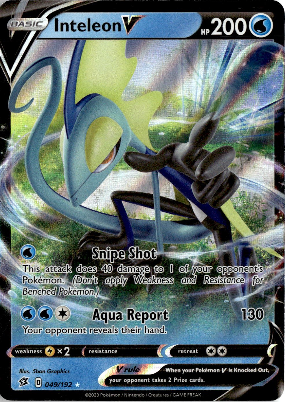 2021 Pokemon Sword And Shield InteleonV graded slab