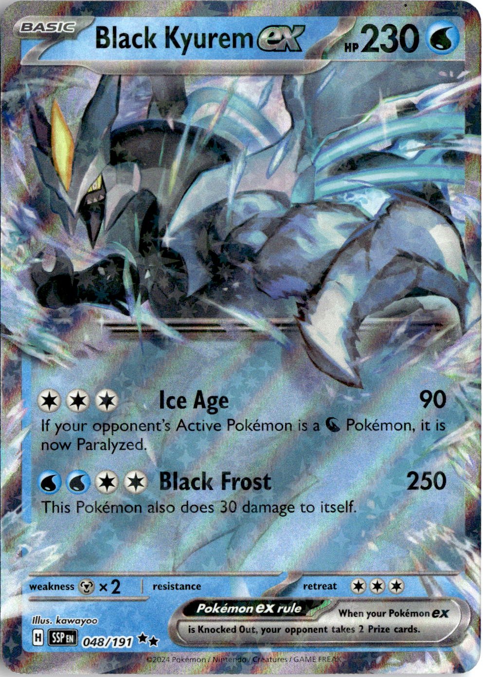 2024 Pokemon Scarlet And Violet Black KyuremEX graded slab