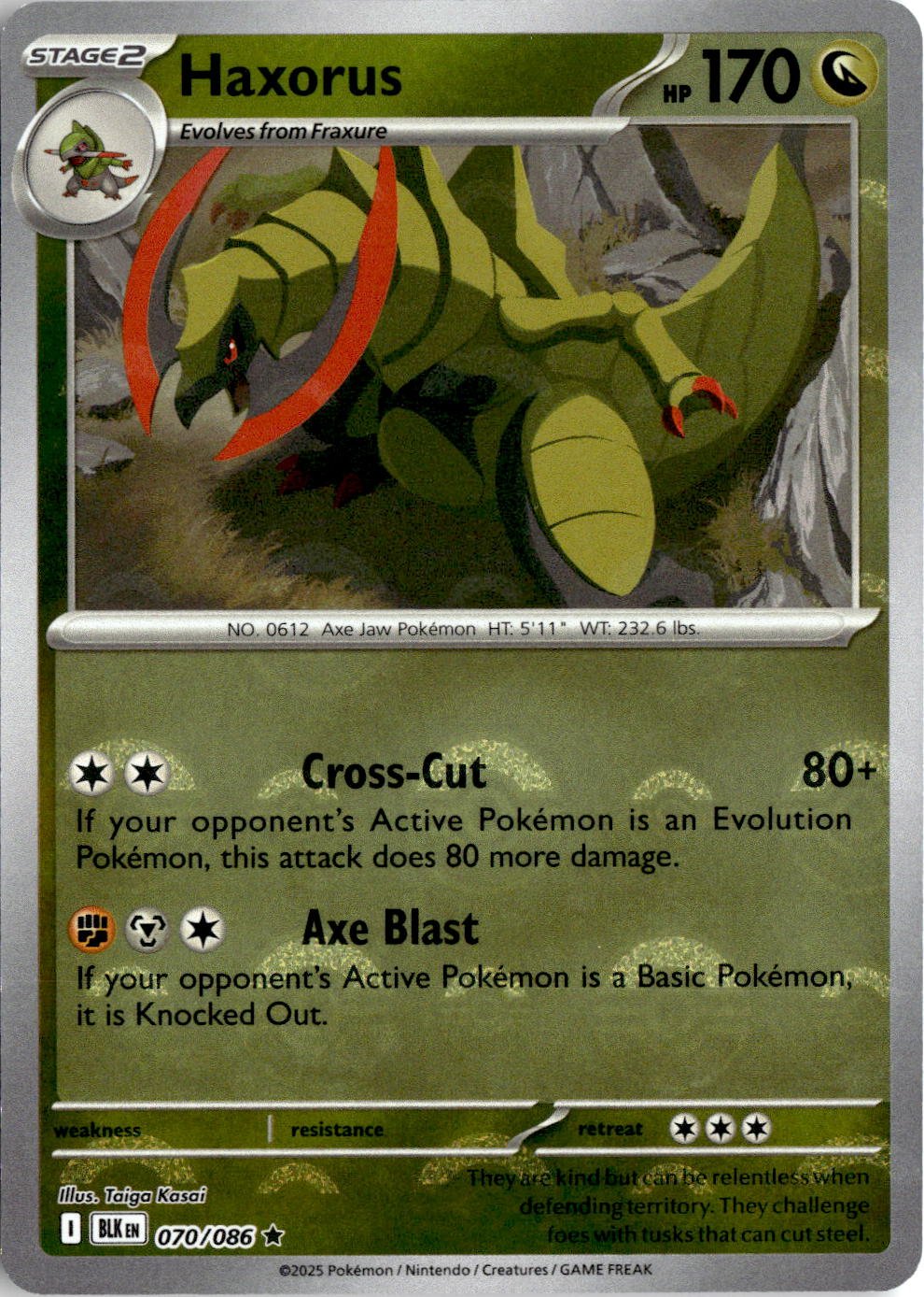 2025 Pokemon Scarlet And Violet Haxorus graded slab